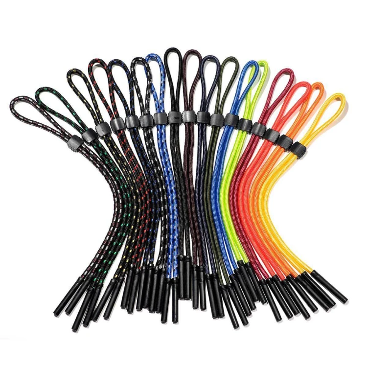 Regulowany gruby Sznurek do okularów 33cm - Niebieski