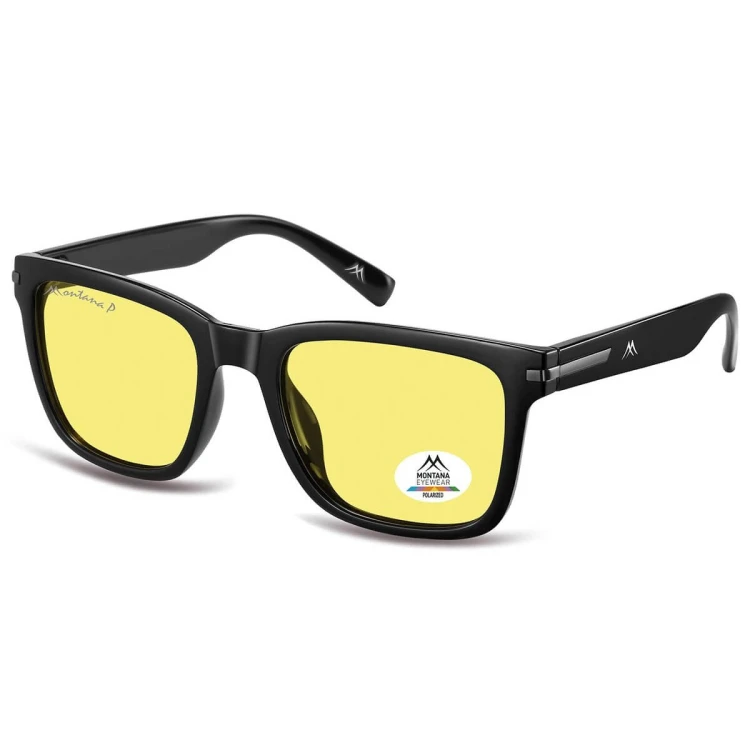 Rozjaśniające żółte okulary z polaryzacją w kat.1 do jazdy nocą MP183C żółty/czarny