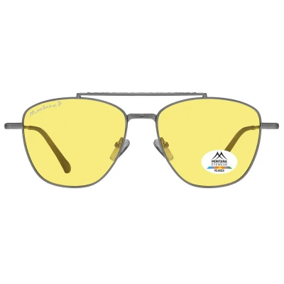 Rozjaśniające żółte okulary pilotki z polaryzacją do jazdy nocą MP184G