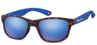 Okulary nerdy  Montana M43E niebiesko-panterkowe revo