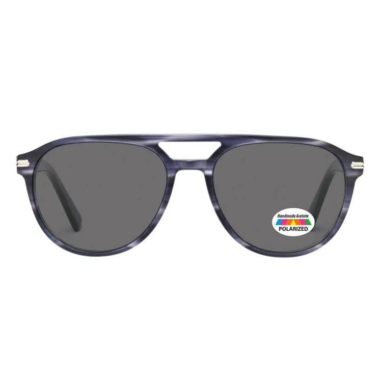 Okulary przeciwsłoneczne z polaryzacją acetatowe Aviator AC365C-SS marmurkowe