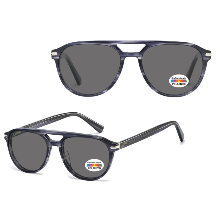 Okulary przeciwsłoneczne z polaryzacją acetatowe Aviator AC365C-SS marmurkowe