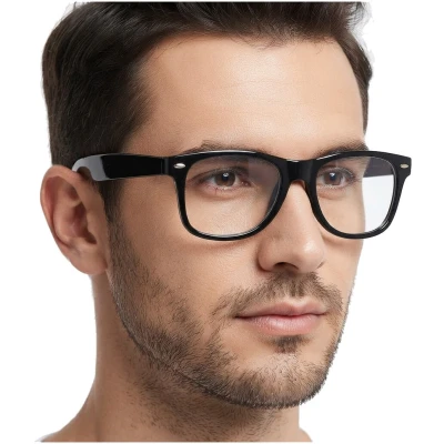 Okulary zerówki męskie nerdy NR-11 czarne