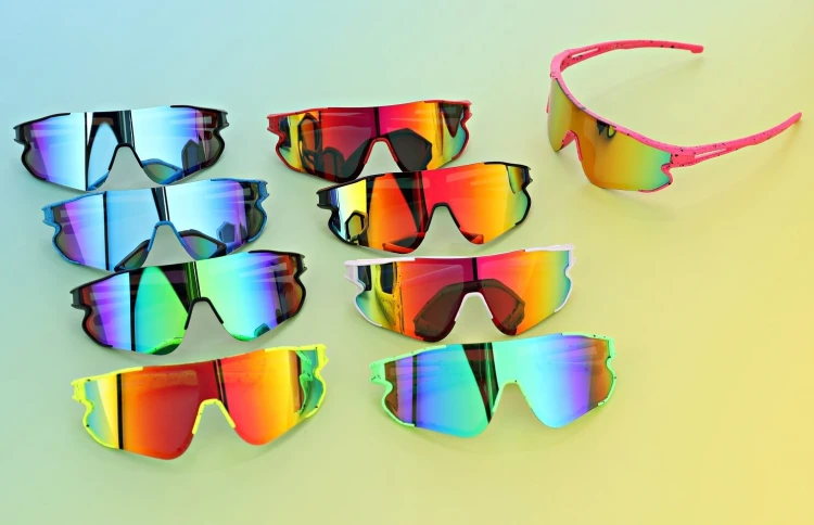 Dziecięce 8-13 lat sportowe okulary przeciwsłoneczne SVMK-20C żółte ze skazą!