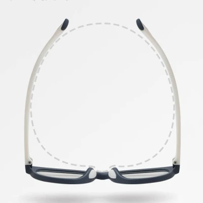Dziecięce 4-8 lat elastyczne okulary zerówki do komputera Blue Light 25193A niebieski/żółty