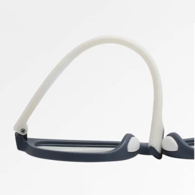 Dziecięce 4-8 lat elastyczne okulary zerówki do komputera Blue Light 25193B bordo/biały
