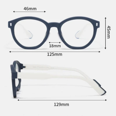 Dziecięce 4-8 lat elastyczne okulary zerówki do komputera Blue Light 25193B bordo/biały