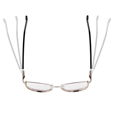 Damskie okulary +1.25 do czytania i komputera z filtrem Blue Light STL277 czarny/złoty