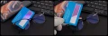 Damskie okulary do czytania i komputera z filtrem Blue Light STL277 czarny-złoty Test filtra.jpg