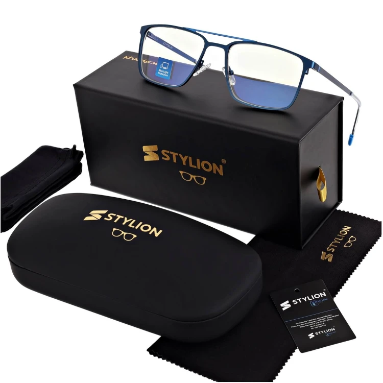 Męskie oprawki okulary pod korekcję PREMIUM STL280 niebieskie