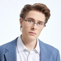 Ultralekkie tytanowe okulary zerówki półramkowe z filtrem Blue Light do komputera TN828- antyalergiczne.jpg