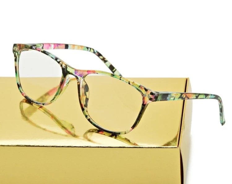 Damskie Okulary do Czytania moc: +3 w kwiatki ST312 ze skazą!
