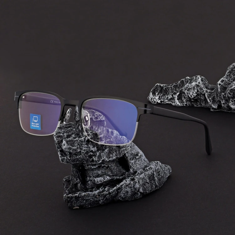 Męskie okulary zerówki Blue Light+Antyrefleks STL281A ze skazą!