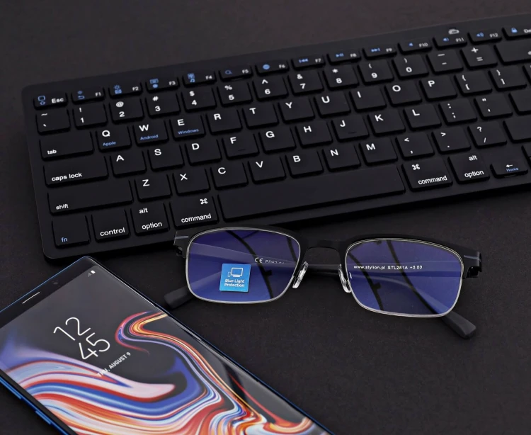 Męskie okulary zerówki Blue Light+Antyrefleks STL281A ze skazą!