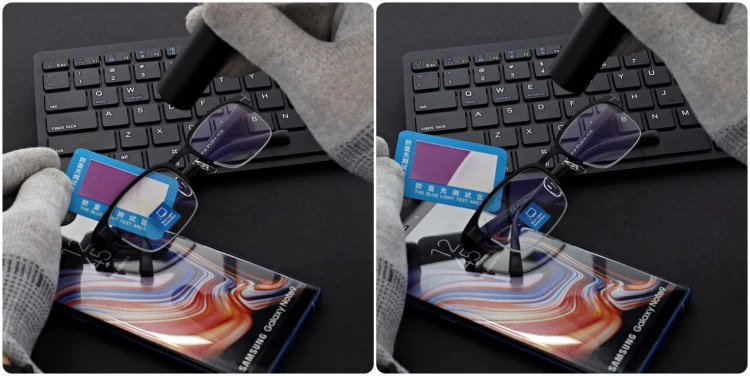 Męskie okulary zerówki Blue Light+Antyrefleks STL281A ze skazą!