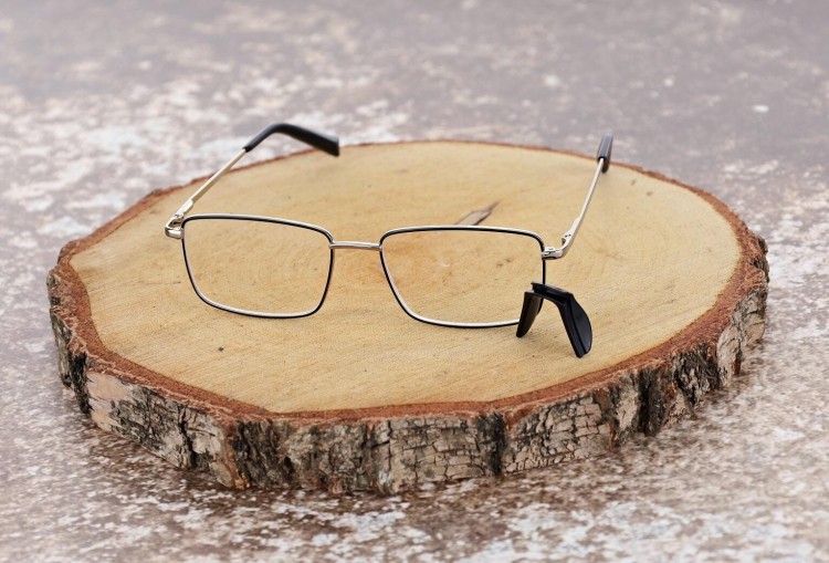 Plusy +3.50 Męskie okulary do czytania korekcyjne FLEX ST333 srebrne