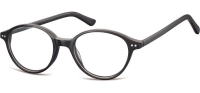 Czarne Okulary oprawki okragle Sunoptic CP147A