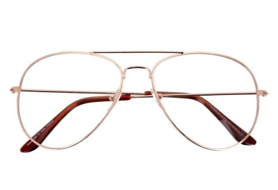 Złote Okulary Zerówki Aviatory druciane 1910