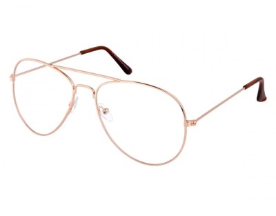 Złote Okulary Zerówki Aviatory druciane 1910