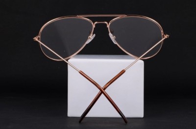 Złote Okulary Zerówki Aviatory druciane 1910