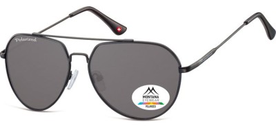 Czarne Pilotki okulary aviator Montana MP90B polaryzacyjne
