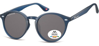 Okragle granatowe okulary polaryzacyjne Montana MP20D