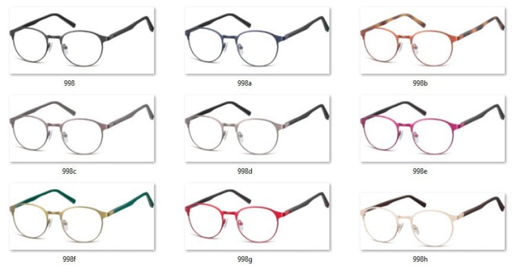 Okulary Oprawki okrągłe stalowe Sunoptic 998H