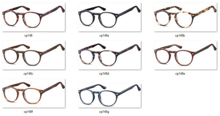 Oprawy korekcyjne okragle Sunoptic CP148G ciemnogranatowe