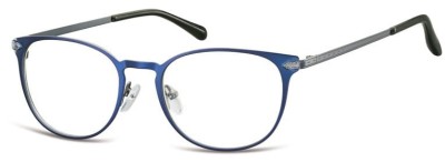 Okulary Oprawki damskie kocie oczy stalowe Sunoptic 992C granatowe