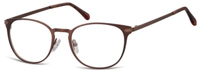 Okulary Oprawki damskie kocie oczy stalowe Sunoptic 992D brazowe