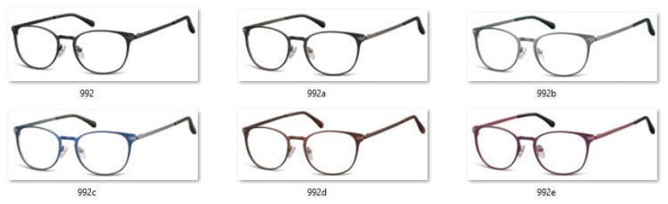 Okulary Oprawki damskie kocie oczy stalowe Sunoptic 992D brazowe