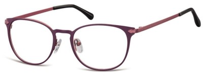 Okulary Oprawki damskie kocie oczy stalowe Sunoptic 992E fioletowe