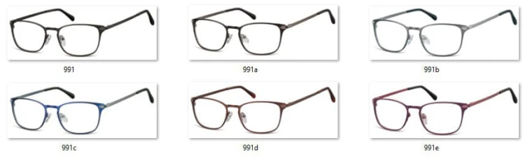 Oprawki okularowe kocie oczy damskie stalowe Sunoptic 991C granatowe