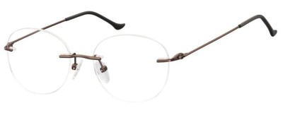 Patentki Bezramkowe Okulary Oprawki okrągłe korekcyjne Sunoptic 987E