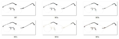 Patentki Bezramkowe Okulary Oprawki okrągłe korekcyjne Sunoptic 987E