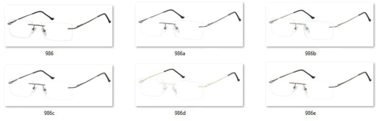 Bezramkowe Okulary Oprawki korekcyjne Sunoptic 986D zlote