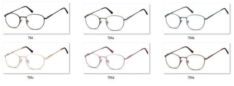 Lenonki zerowki Okulary Oprawki korekcyjne 794C zlote