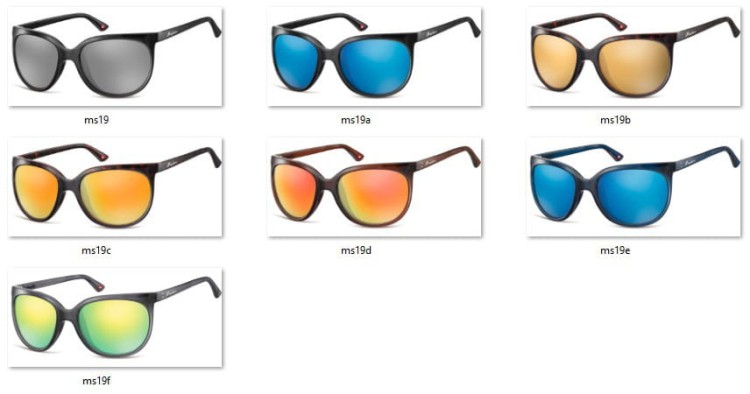 Damskie muchy okulary MS19E przeciwsloneczne lustra