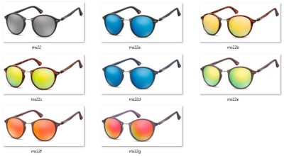 Okragle okulary przeciwsloneczne lustrzanki MS22A