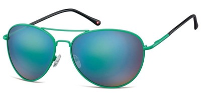 Zielone Aviatory okulary lustrzanki MS95C