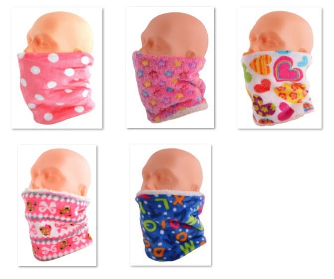 Dzieciecy Komin - Czapka - Szalik - Chusta - Kominiarka, Serca - 17