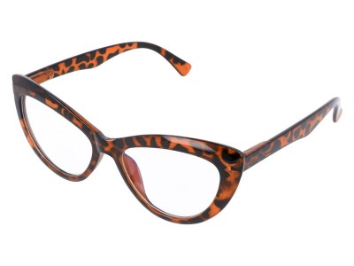 Damskie okulary Kocie oczy z filtrem Antyrefleks Zerówki Panterka 2286D