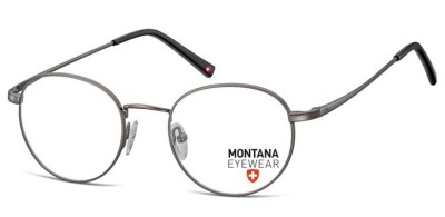 Jasnografitowe Lenonki okragle oprawki optyczne Montana MM609G
