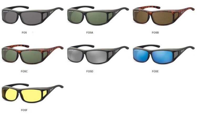 Żółte Okulary z Polaryzacją HD Fit Over dla Kierowców, nakładane na Korekcyjne FO5F