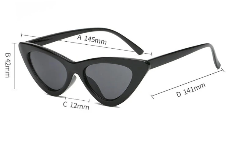 Okulary Kocie Oczy przeciwsłoneczne damskie brązowe F-291A