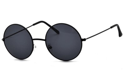 Okulary Lenonki czarne przeciwsłoneczne hippie retro 4322