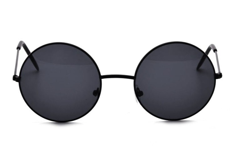 Okulary Lenonki czarne przeciwsłoneczne hippie retro 4322