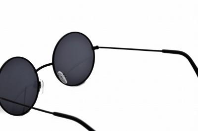Okulary Lenonki czarne przeciwsłoneczne hippie retro 4322